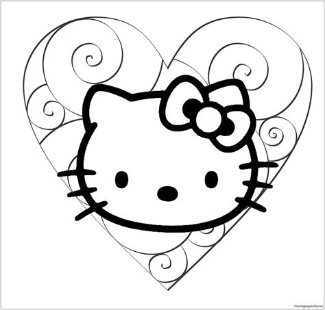hello kitty clipart coloring