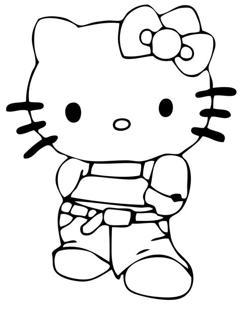hello kitty coloring page y2k