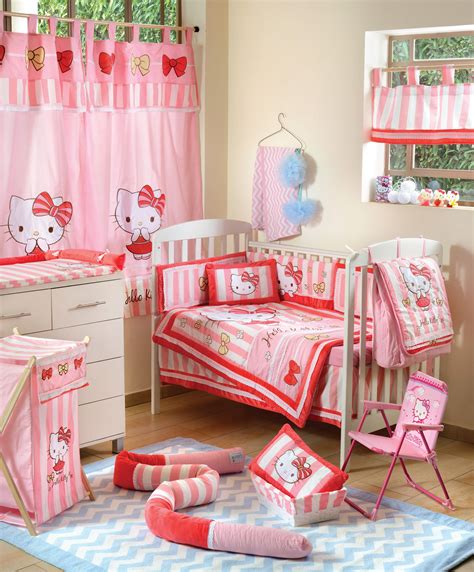 Lambs & Ivy Hello Kitty 3Piece Crib Bedding Set Pink, Gold, White