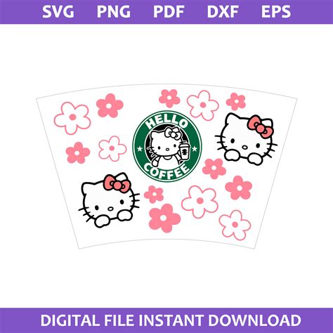 hello kitty cup wrap svg