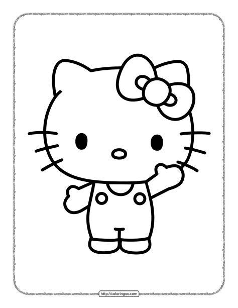 hello kitty dog coloring pages