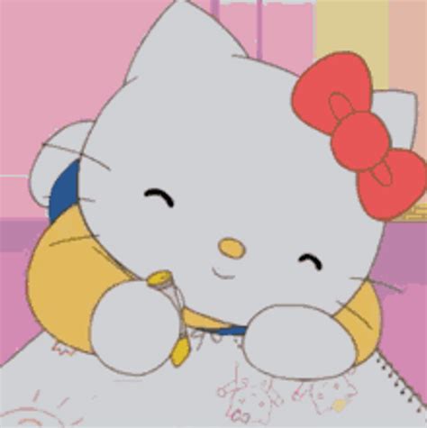 hello kitty drawing gif