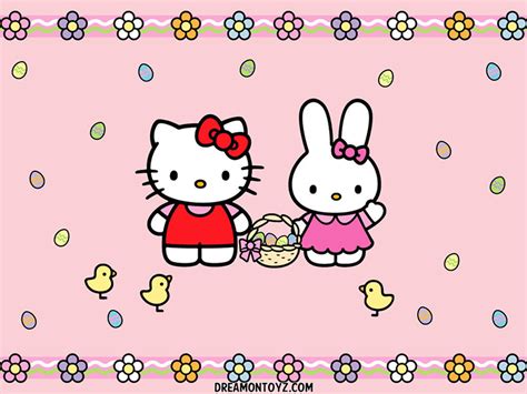 hello kitty easter background