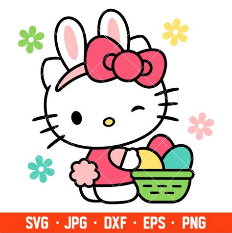hello kitty easter svg