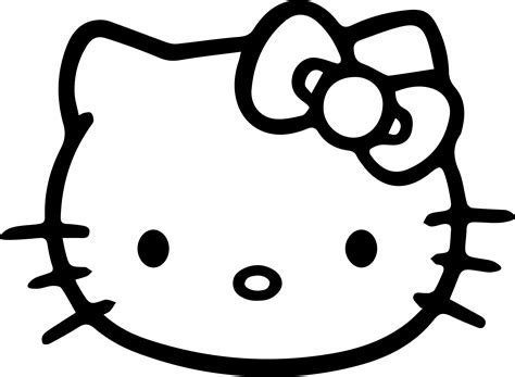 hello kitty face outline png