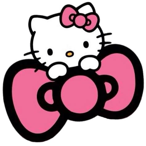 hello kitty face pink bow