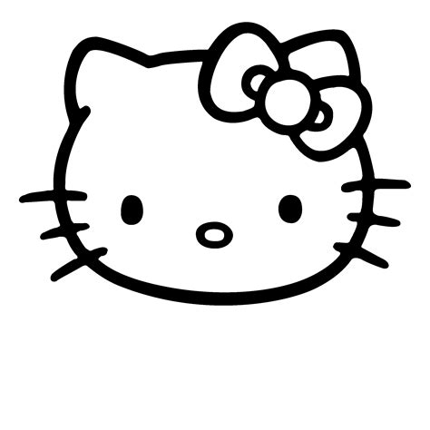 hello kitty head outline svg