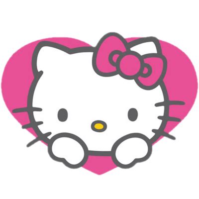 hello kitty heart outline png