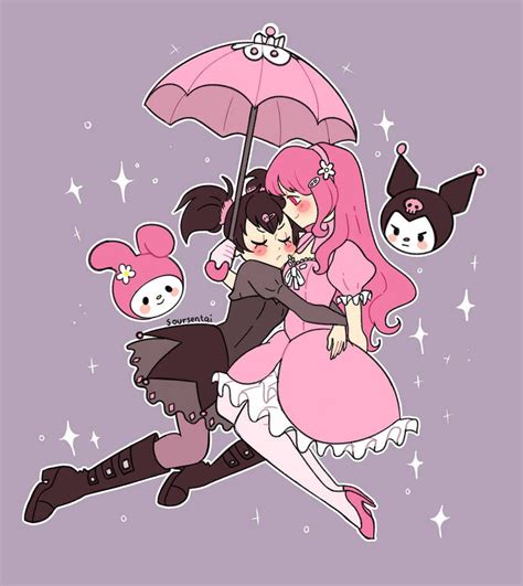 hello kitty kuromi and my melody