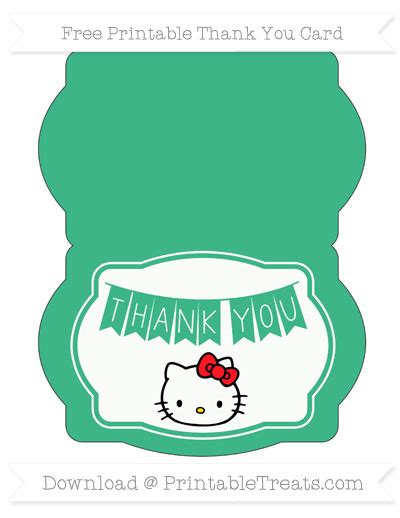 Hello Kitty Mint Green Printable