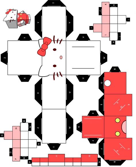 Hello Kitty Paper Craft Template