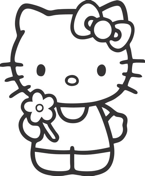hello kitty pictures outline