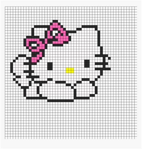 hello kitty pixel art easy