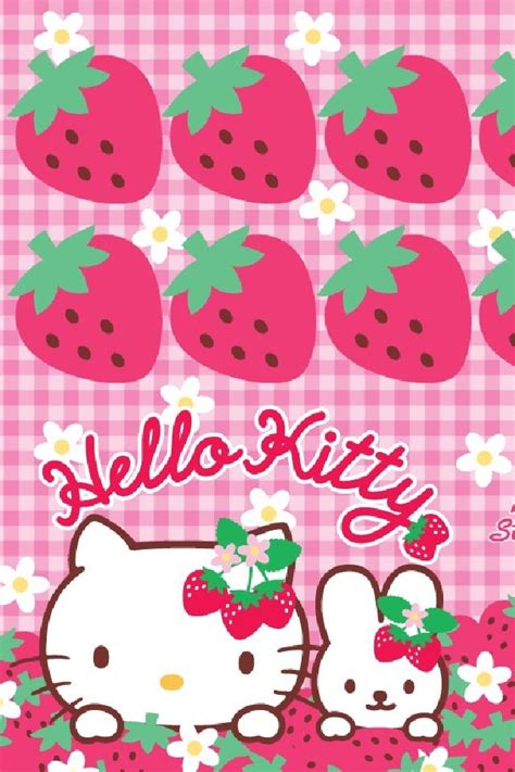 hello kitty strawberry background