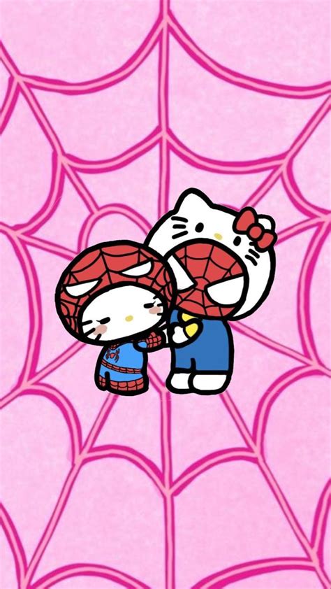 hello kitty wallpaper and spider man