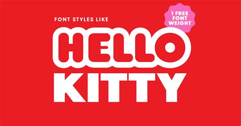 hello kitty writing font