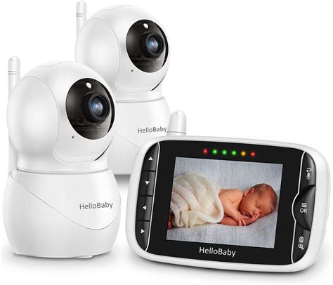 HelloBaby Video Baby Monitor with Camera and Audio, Night Vision, Pan