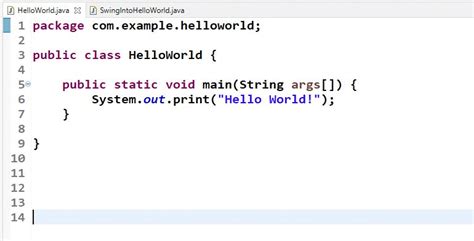 helloworld java code