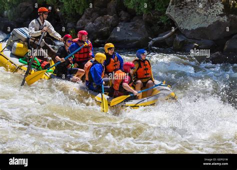 USA, Idaho. Whitewater rafting on the Snake River in Hells Canyon Stock