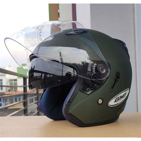 Helm Half Face Double Visor Murah
