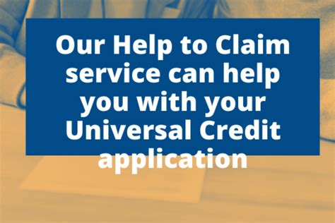 help with applying for universal credit