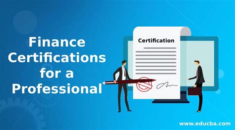 helpful certifications for finance