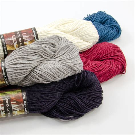 Grey Hemp Yarn Hemp Cotton Yarn Knitting Yarn by HempBeadery