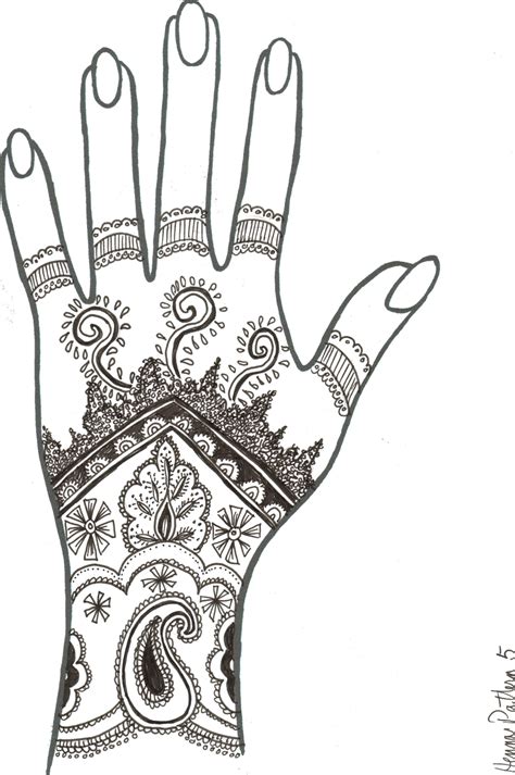 Tattoo Henna Stencil Template Mehndi Free Hd Image Henna Drawings