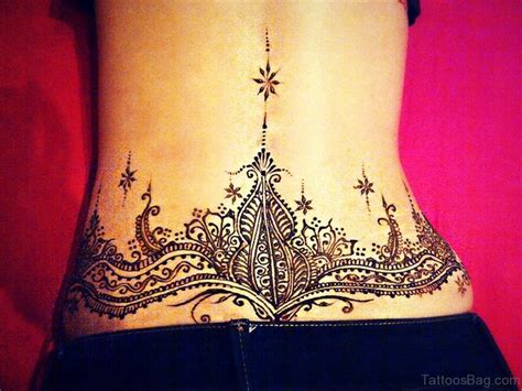Henna Mehndi tattoo designs idea for lower back Tattoos
