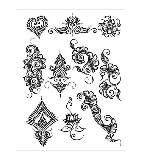 Earth Henna Akyio Henna Stencil Transfer Pk JOANN