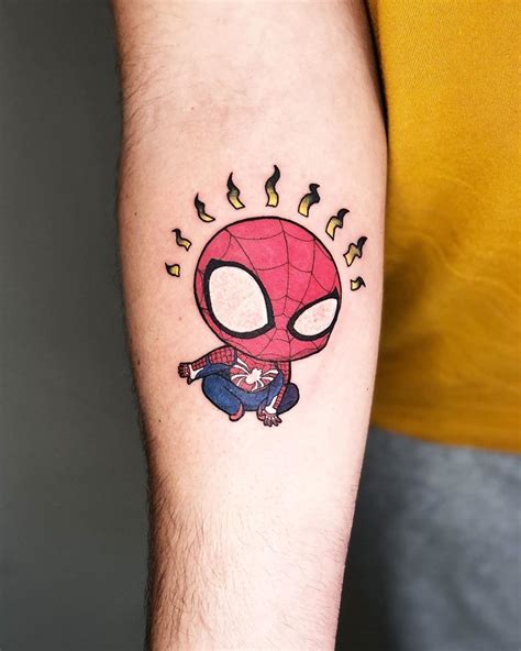 Spiderman tattoo by Roman. Limited availability at