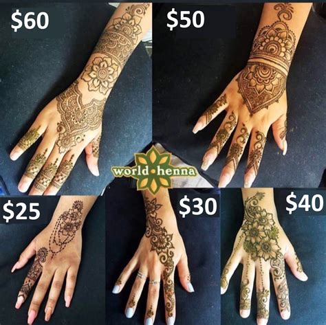 Our Henna Pricing