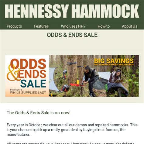 Hennessy Hammock Discount Code
