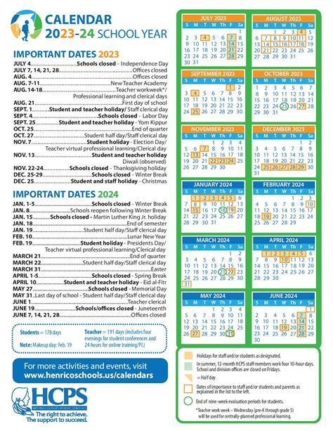 Henrico County Public Schools Calendar 2024-21