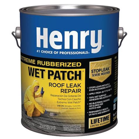 henry extreme rubberized wet patch roof leak repair