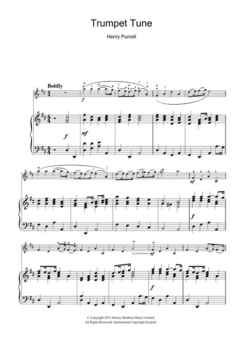 henry purcell trumpet tune pdf
