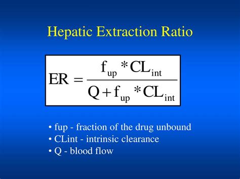 Hepatic Extraction Ratio Slideshare