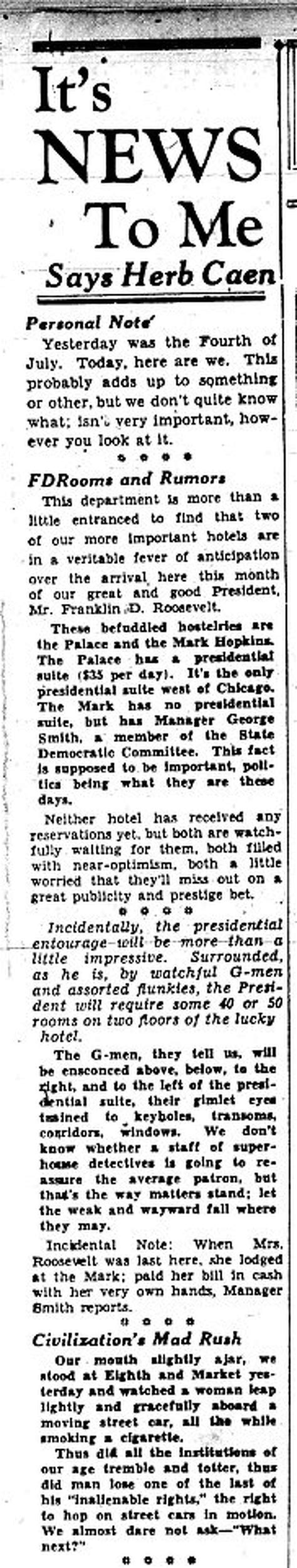 Look Herb Caen Column Archives 2023