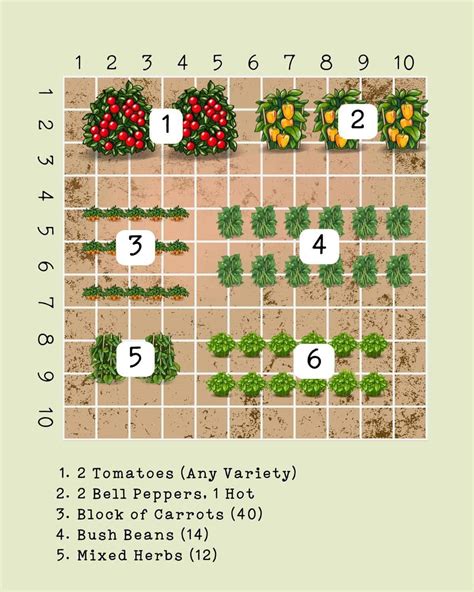 herb garden layout template