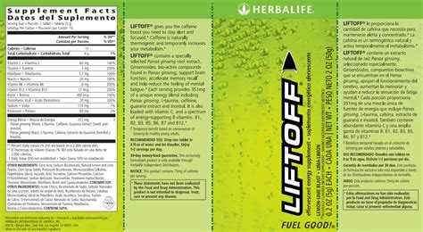 herbalife tea nutrition facts