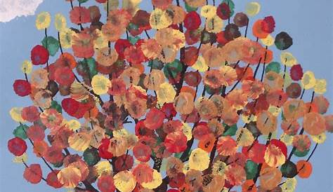 Herbst Bilder malen mit Kindern und Blätter & Bäume als Motive nutzen