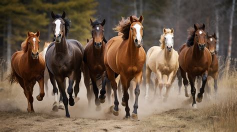 herd of horses running