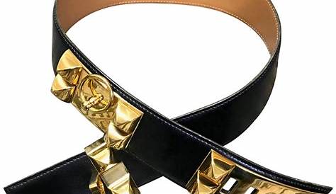 Hermes Collier De Chien Belt HERMES In Tin Color Epsom Leather