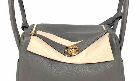 Hermes Lindy Etain Taurillon Clemence 26 In Calfskin