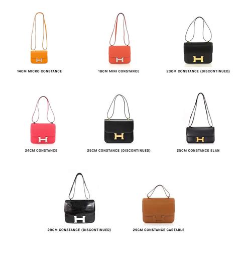 hermes constance bag sizes