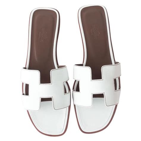 hermes white oran sandals uk