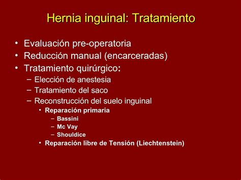 hernia inguinal cie 10 tratamiento