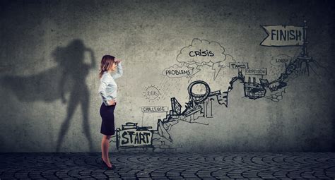 Hero facing challenges and obstacles