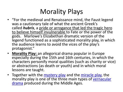 List Of Hero Of Old Morality Plays 2023