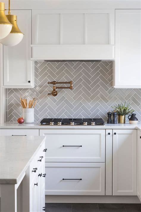Herringbone Backsplash Accent
